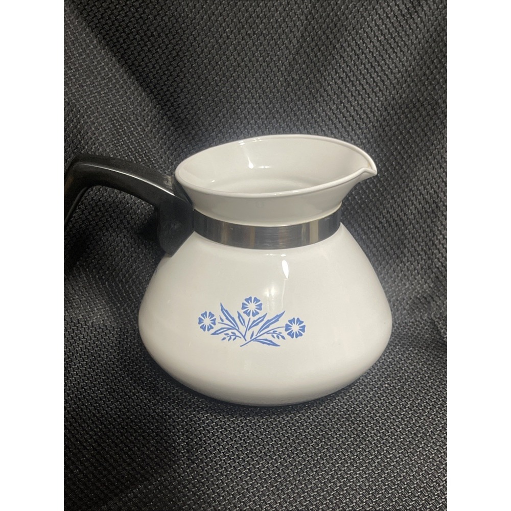 Vintage Corning Ware Blue Cornflower 6 Cup Coffee Tea (NO LID) 5.25" Tall